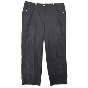 IZOD 16 PerformX Black Stretch Straight Leg Dress Pants Womens Office Career